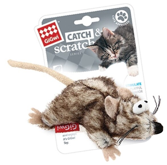 Игрушка для кошек GiGwi Catch & Scratch мышка (75383)