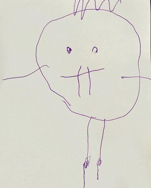 Двухлетняя наследница Харламова нарисовала его портрет