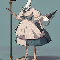 Аватарка Гусыня с сачком