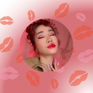 Красный макияж: рисуем креативные стрелки как у Чаны из XO Team