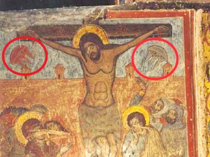 На древней иконе из Грузии заметили «летающие тарелки». Что изобразил иконописец на самом деле?