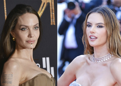 Как выглядит один наряд с голым животом на исхудавшей Джоли и топ-модели Алессандре Амбросио