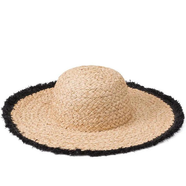 Шляпа с широкими полями с черной бахромой, La Redoute