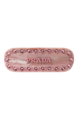 Женская светло-розовая заколка для волос PRADA