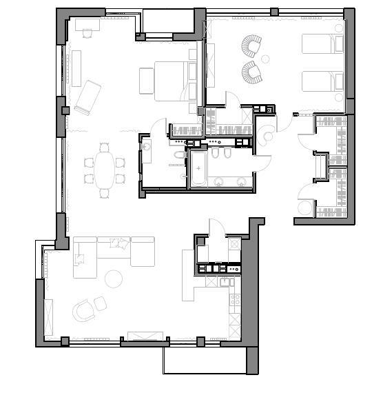 Нетривиальный интерьер квартиры 200 м² в Минске