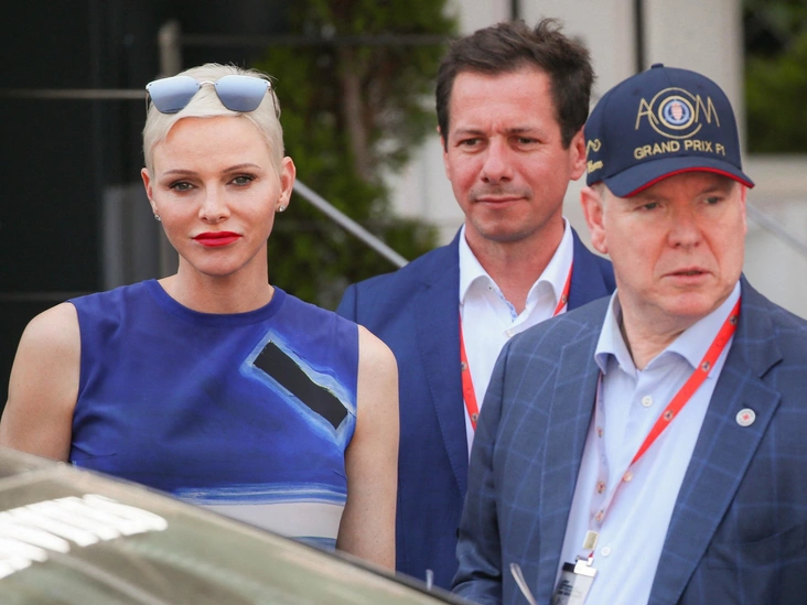 Княгиня Шарлен и князь Альбер на Гран-при F1 в Монако, 28 мая 2022