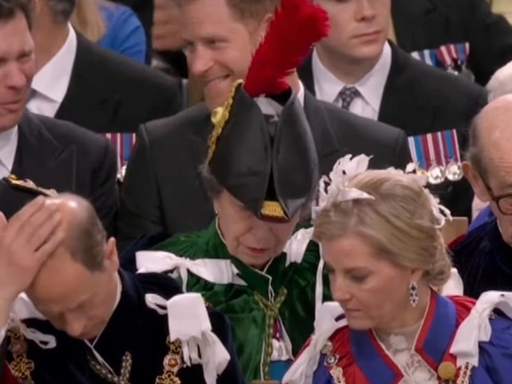 Кадр трансляции коронации короля Карла III