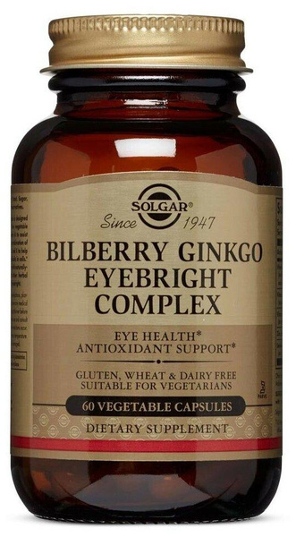 Solgar Bilberry Ginkgo Eyebright Complex капс.