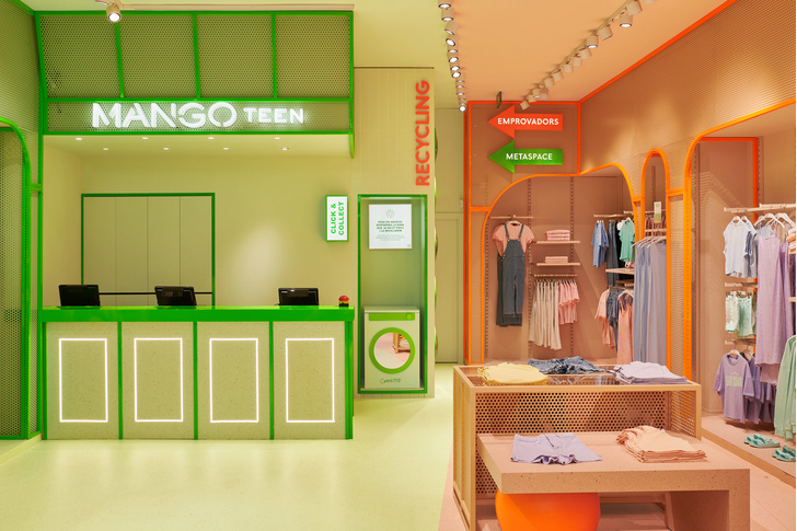 Арки и слишком ярко: интерьеры для Mango Teen от Masquespacio