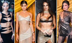 Самые голые платья звездных девушек на Неделе моды в Париже