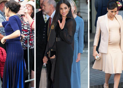 «Голая» юбка и еще 9 фото Меган Маркл, которые не дают королевской семье спать спокойно