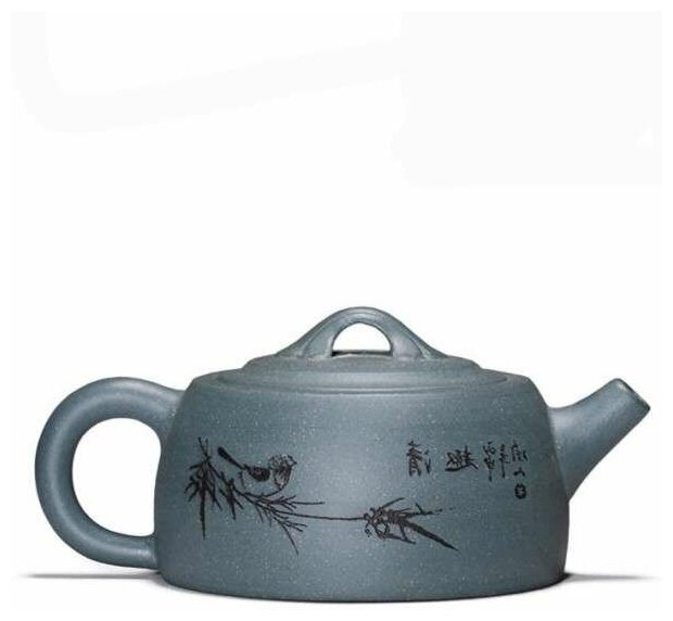 Глиняный заварочный чайник «Птица на ветке», 220 мл