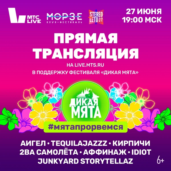 Большой концерт в поддержку «Дикой мяты» пройдет в Петербурге | maximonline.ru