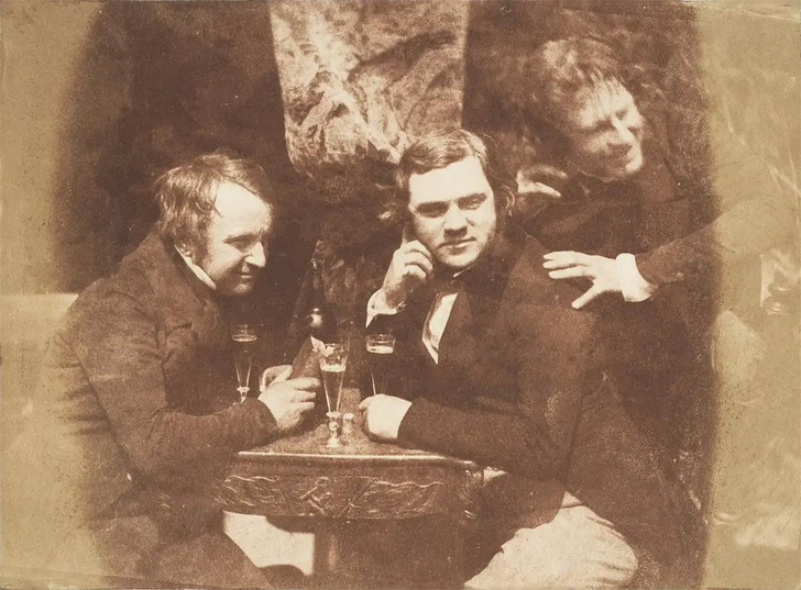 Самая первая в истории фотография с пьянки, 1843 год