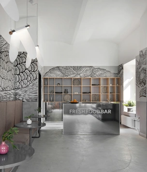 Маленькое кафе здоровой еды Fresh Food Bar в Москве