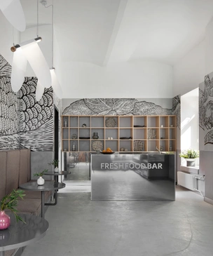 Маленькое кафе здоровой еды Fresh Food Bar в Москве