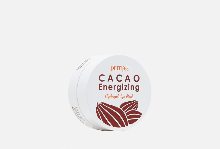 Разглаживающие гидрогелевые патчи для области вокруг глаз с экстрактом какао PETITFEE Cacao Energizing Hydrogel Eye Mask 60 шт