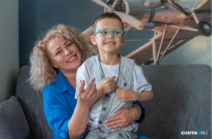 Лилия Грищева с сыном
