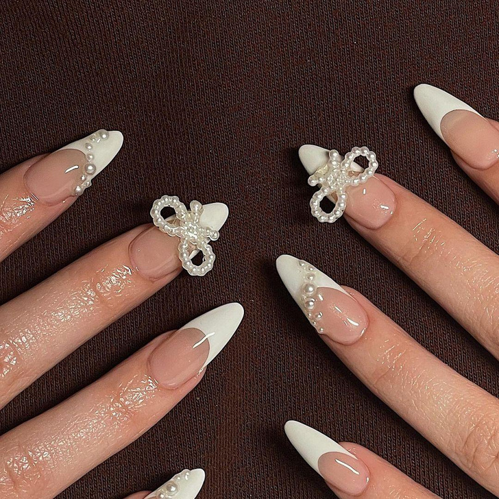Френч маникюр модные идеи обновленного дизайна | Квадратные ногти, Красивые ногти, Маникюр