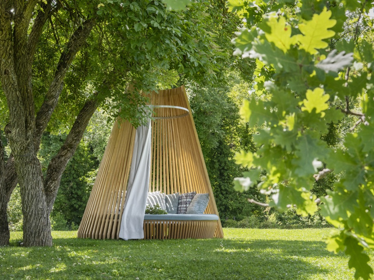 Сон в летнюю ночь: кровати и лежанки с навесами | myDecor