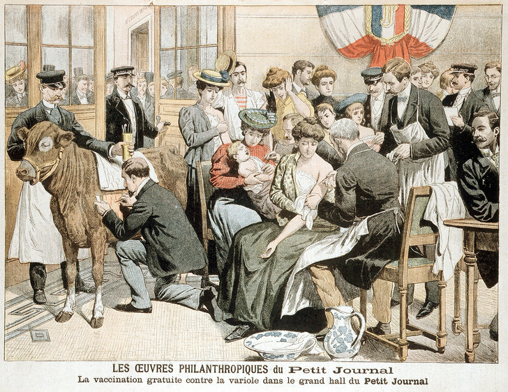 Бесплатная вакцинация на территории редакции французской газеты Le Petit Journal Paris, 1905 г.