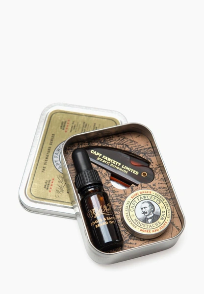 Набор для ухода за бородой Captain Fawcett Ricki Hall Booze & Baccy Grooming Survival Kit