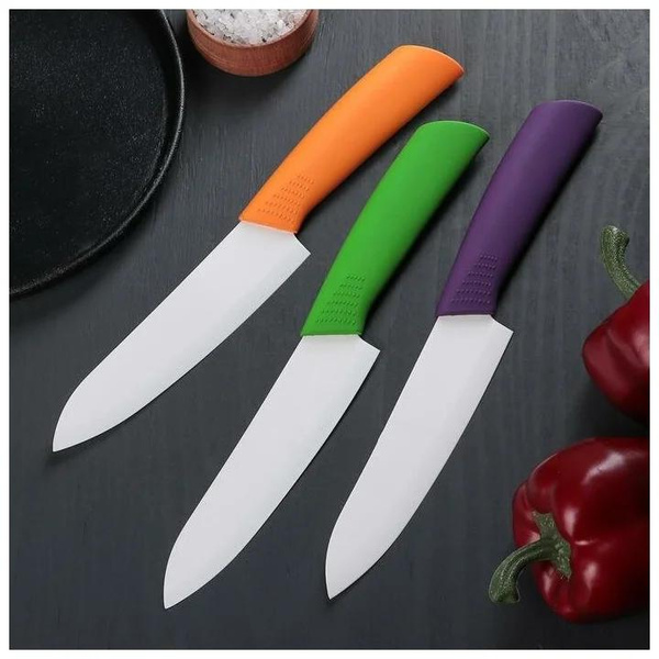 Нож кухонный керамический «Симпл», лезвие 15 см, ручка soft touch