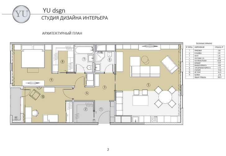 Московская квартира 100 м² в пастельных тонах