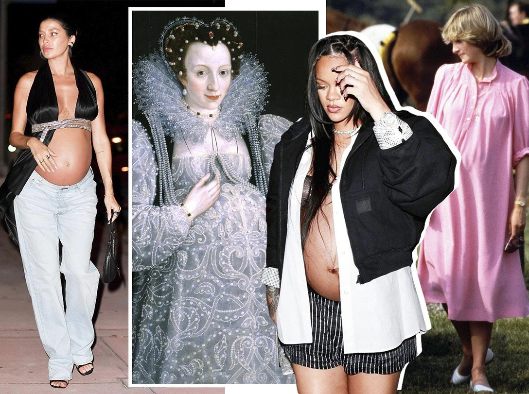 Тугие корсеты и голый живот: как эволюционировал стиль беременных | marieclaire.ru