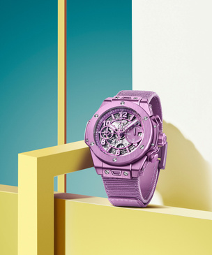 Крупным планом: часы Hublot Big Bang Unico Summer в новом фиолетовом цвете