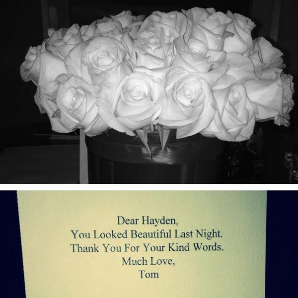 Цветы и благодарность от Тома Форда