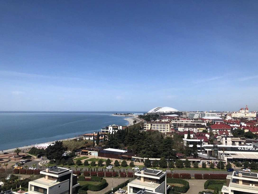 Вид из отеля Radisson Collection Paradise Resort & Spa, Sochi на Олимпийский стадион. | Источник: Татьяна Парфенова