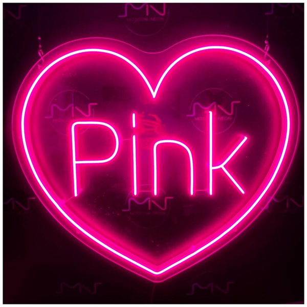 Неоновая вывеска «Pink», Moscow Neon
