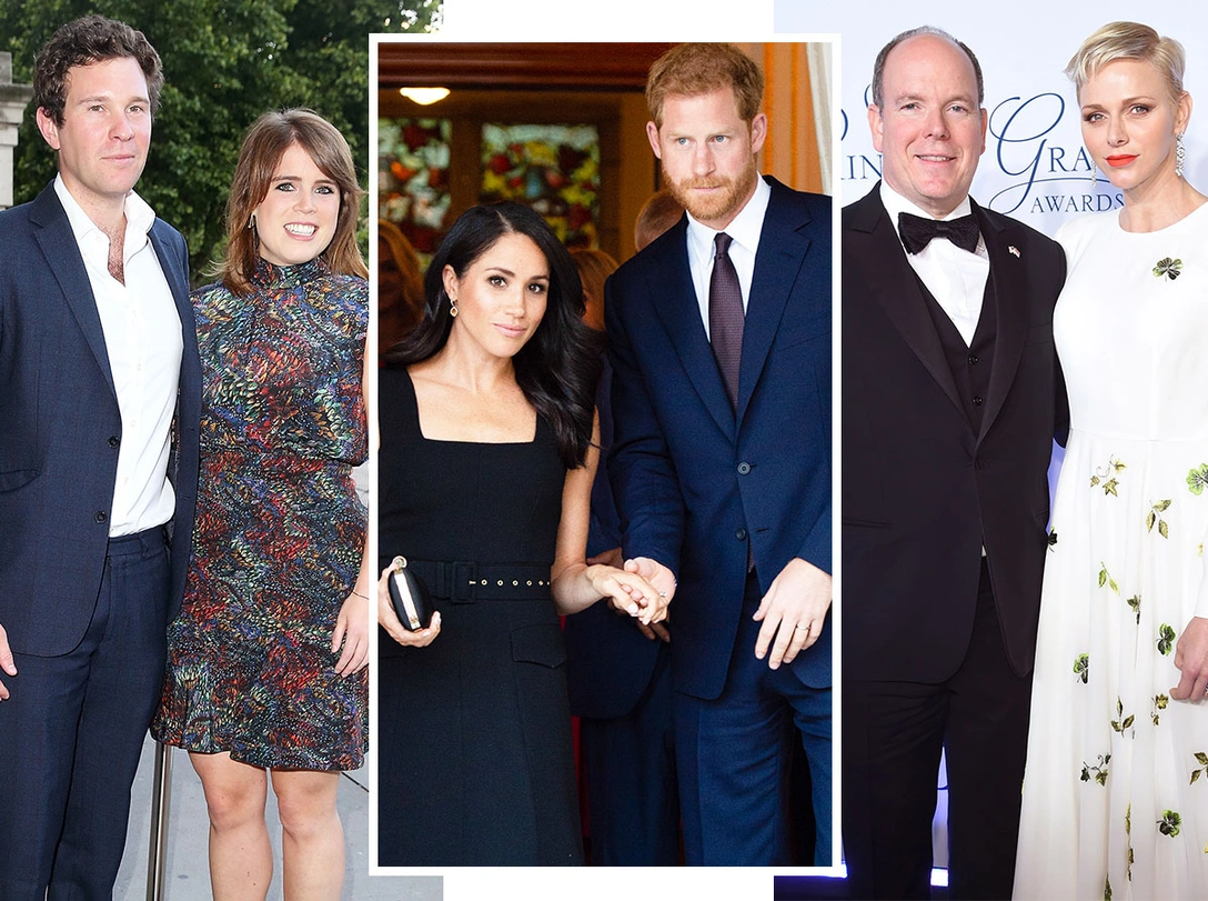 Джек Бруксбэнк и принцесса Евгения, Принц Гарри и герцогиня Меган, князь Альбер II и княгиня Шарлен | marieclaire.ru