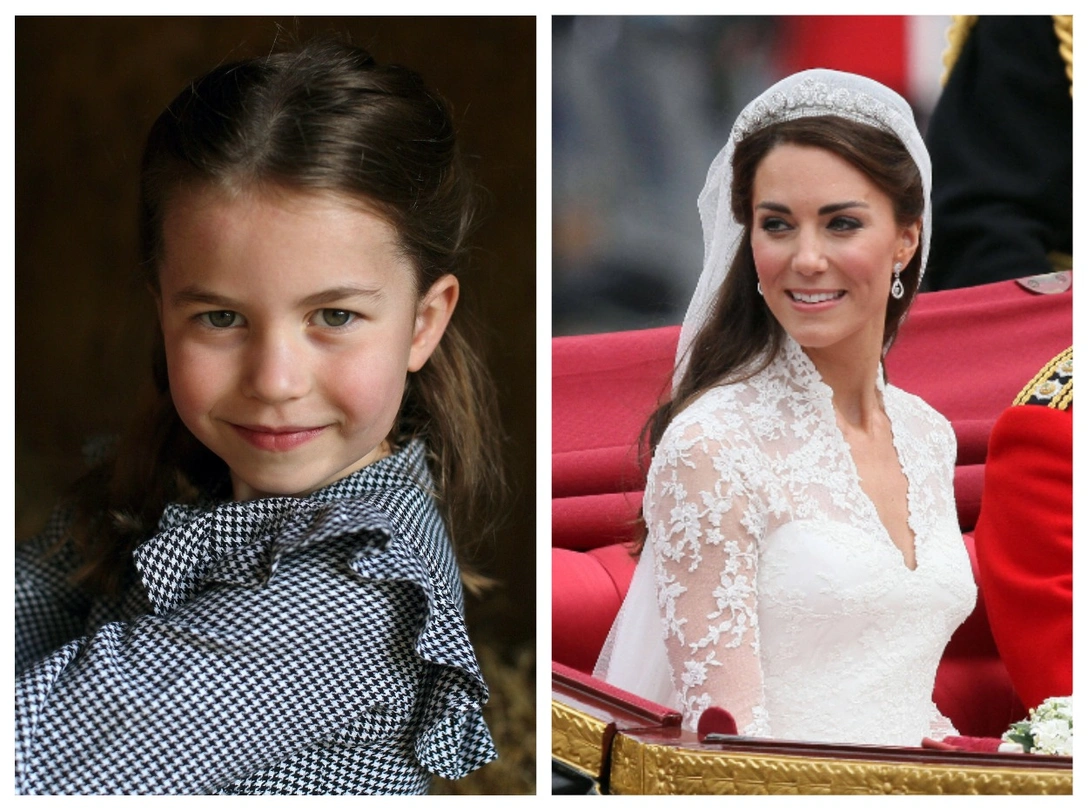Принцесса Шарлотта, 2020; Кейт Миддлтон, 2011 | marieclaire.ru