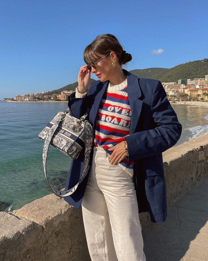 Француженка Жюли Феррери показывает, с чем носить пиджак бойфренда