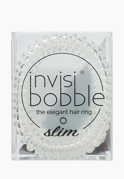 Резинки 3 шт. invisibobble для волос invisibobble SLIM Crystal Clear, цвет: белый, IN020DWAD223 — купить в интернет-магазине Lamoda