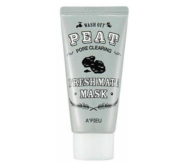 Маска с вулканическим пеплом для очищения и сужения пор на лице Fresh Mate Peat Mask A'PIEU 