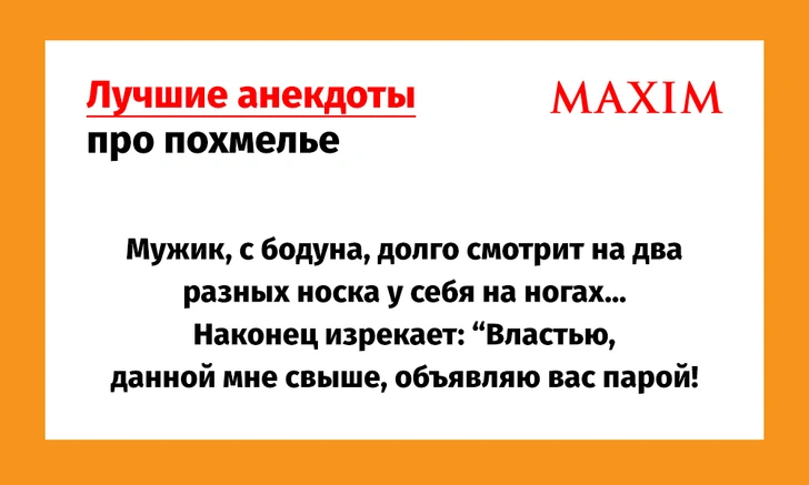 Лучшие анекдоты про похмелье | maximonline.ru