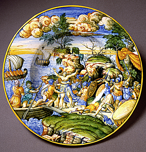 1550. «Похищение Елены», керамическое блюдо из Урбино, Италия | Источник: Luisa Ricciarini / Leemage