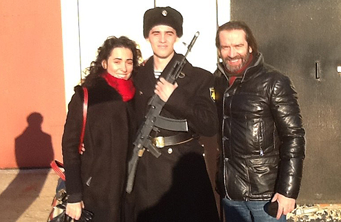 Владимир Машков с женой Оксаной и сыном Андреем