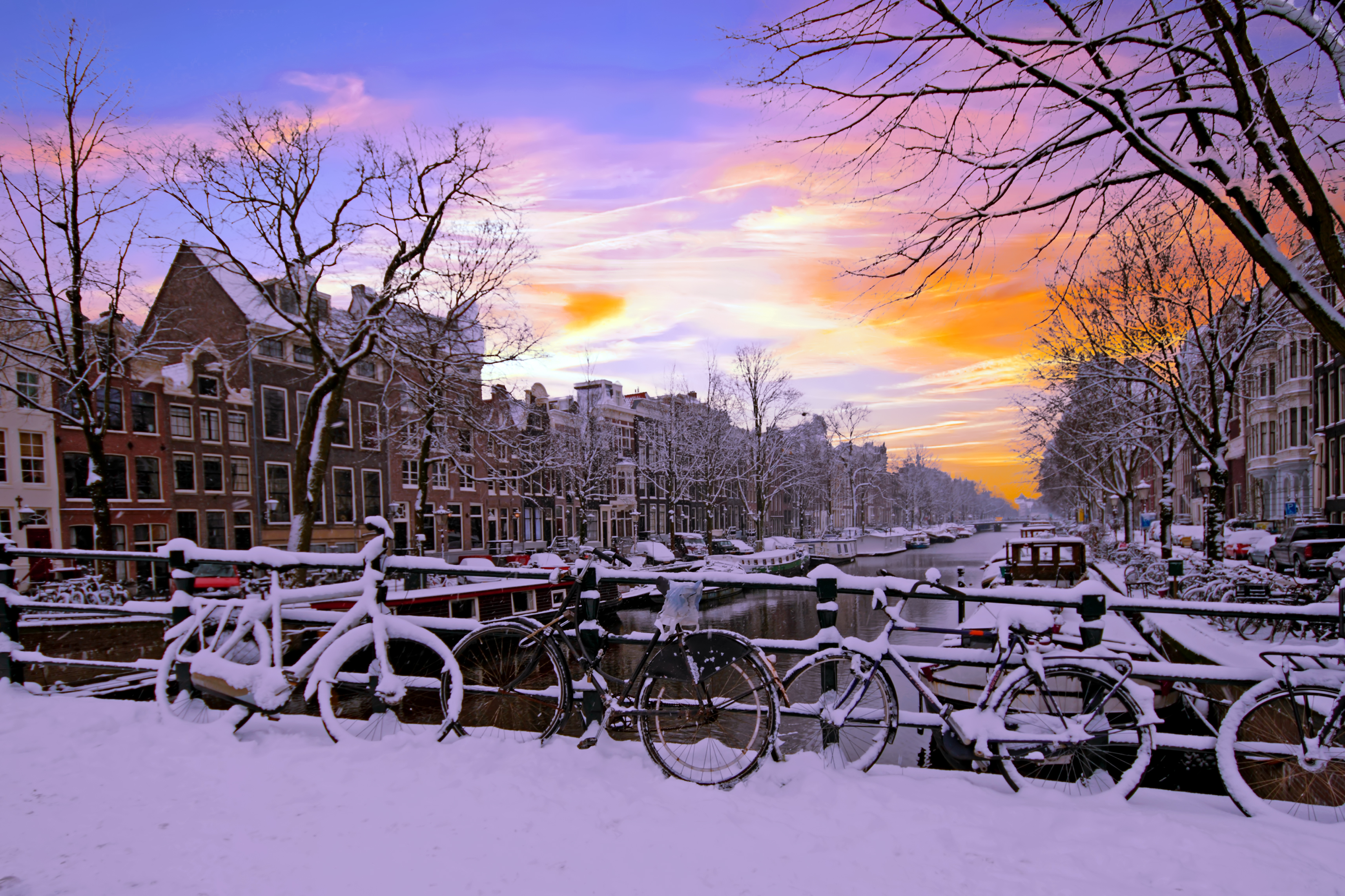 Амстердам зимой солнце