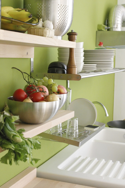 Кухня зеленого цвета, фото