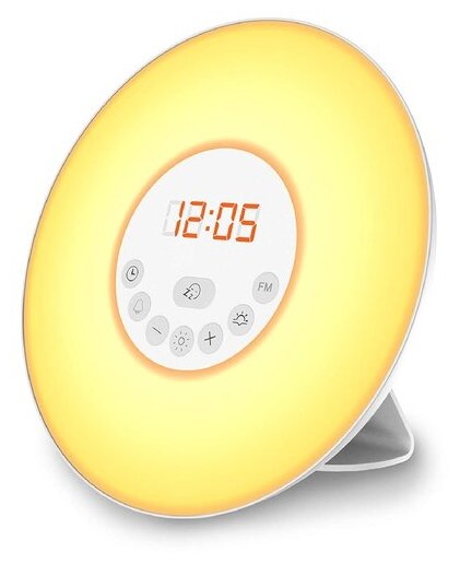 Умный электронный будильник с подсветкой, ночник с имитацией рассвета и заката