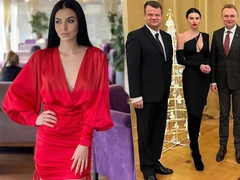 Помощница украинского политика побила рекорд по самому смелому декольте