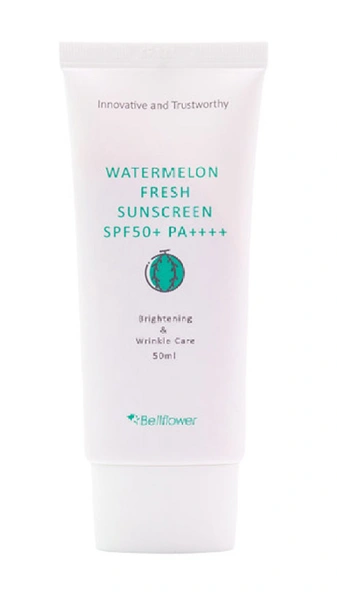 Крем для лица солнцезащитный с экстрактом арбуза SPF 50+ PA++++ BELLFLOWER