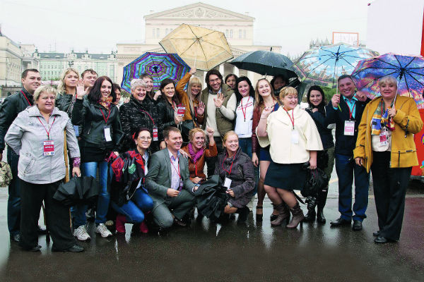 Группа наших финалистов из 30 городов страны на экскурсии в Москве