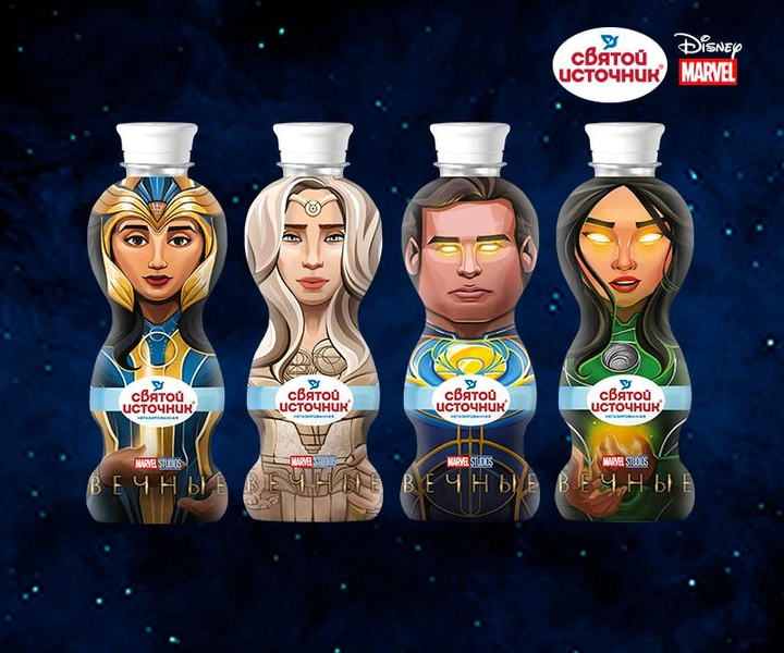 Встречай новую лимитированную коллекцию Святой Источник Toy Bottle c героями MARVEL «Вечные»