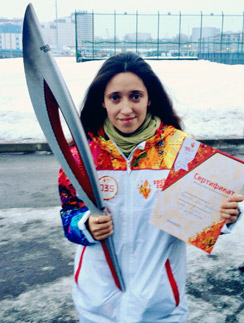 Ольга Плетенева стала олимпийским факелоносцем