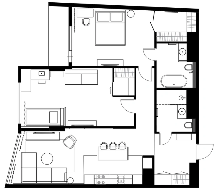 Элегантная квартира 100 м² в Киеве